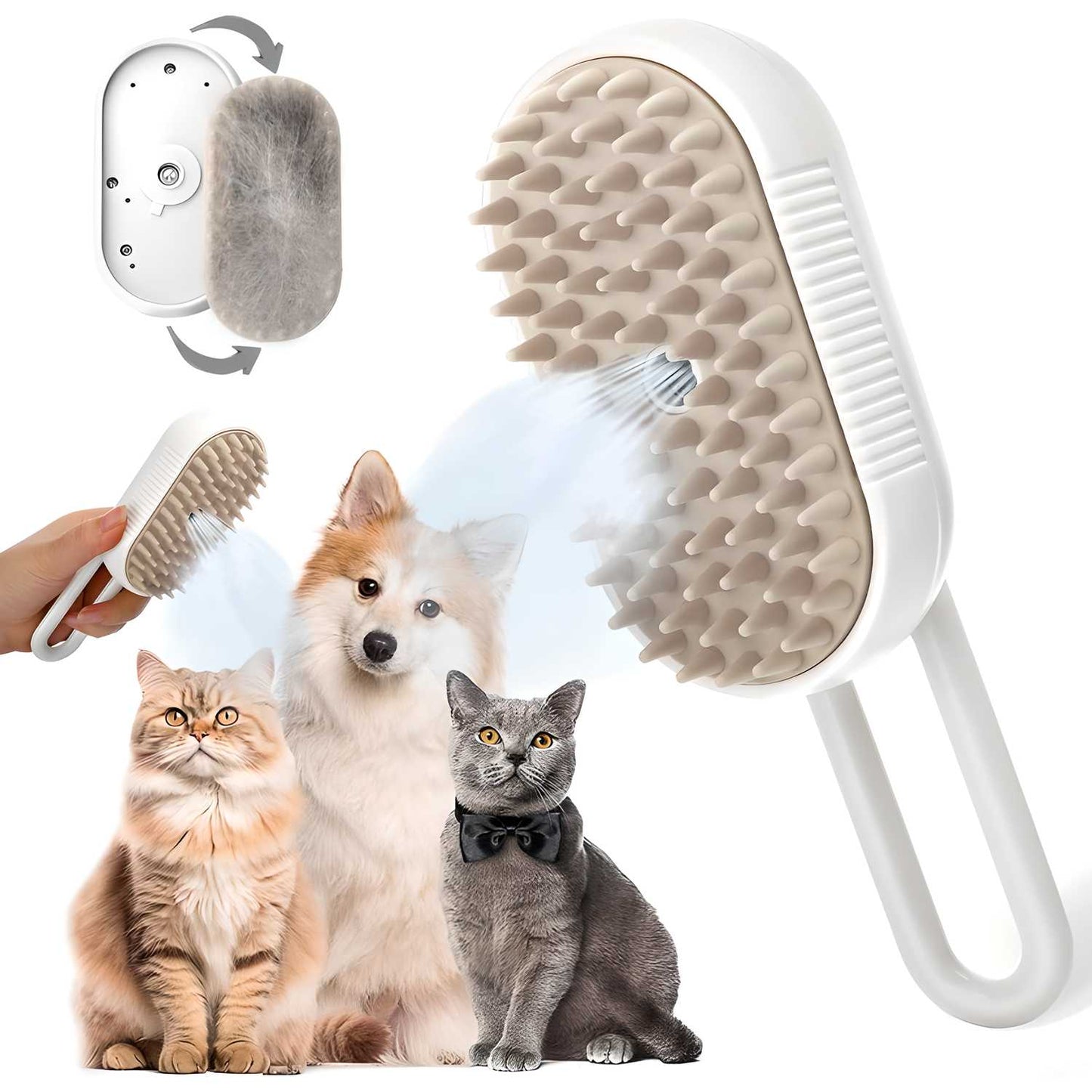 Fur remover Water steam brush