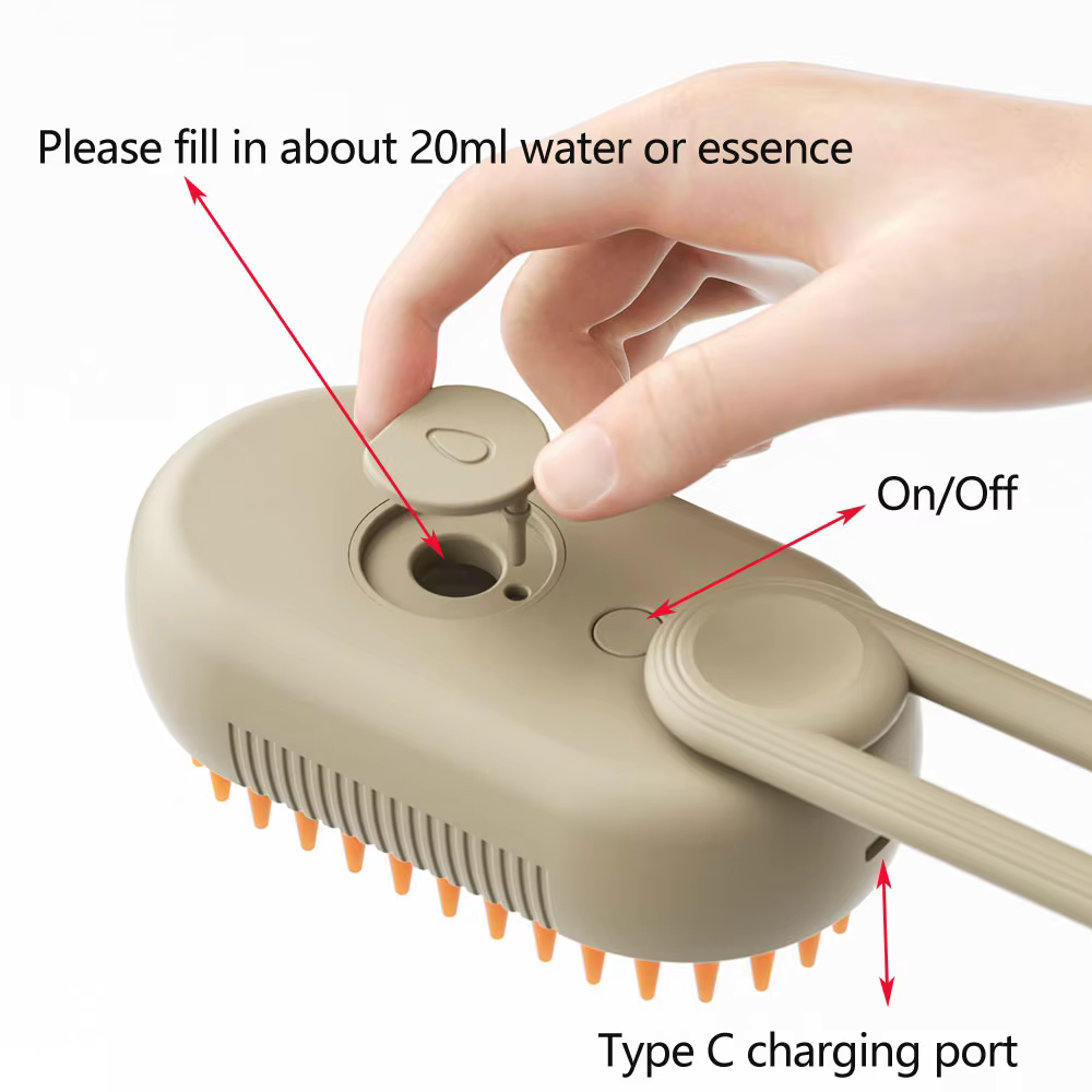 Fur remover Water steam brush