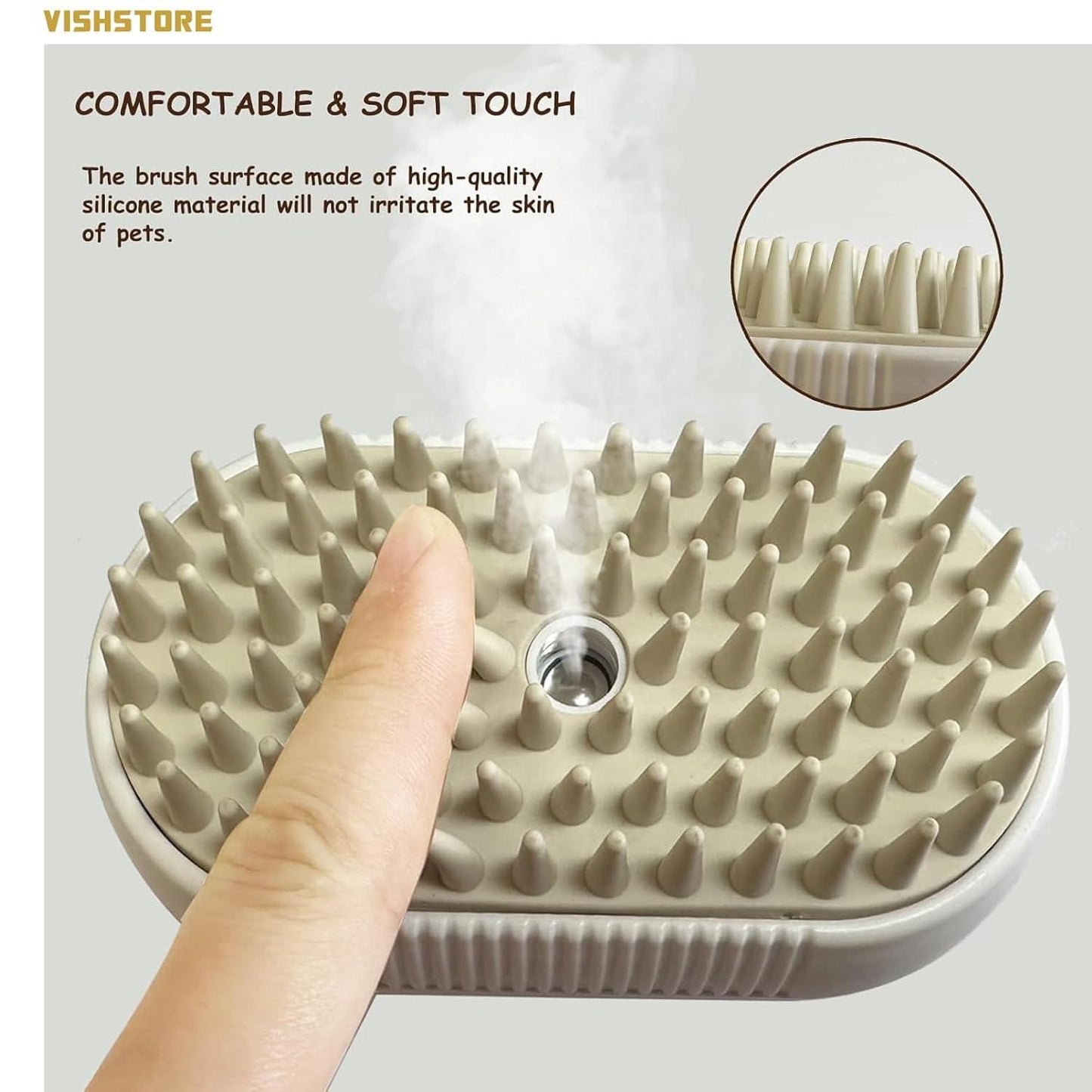 Fur remover Water steam brush